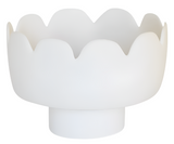 FLEUR Large Footed Bowl -White