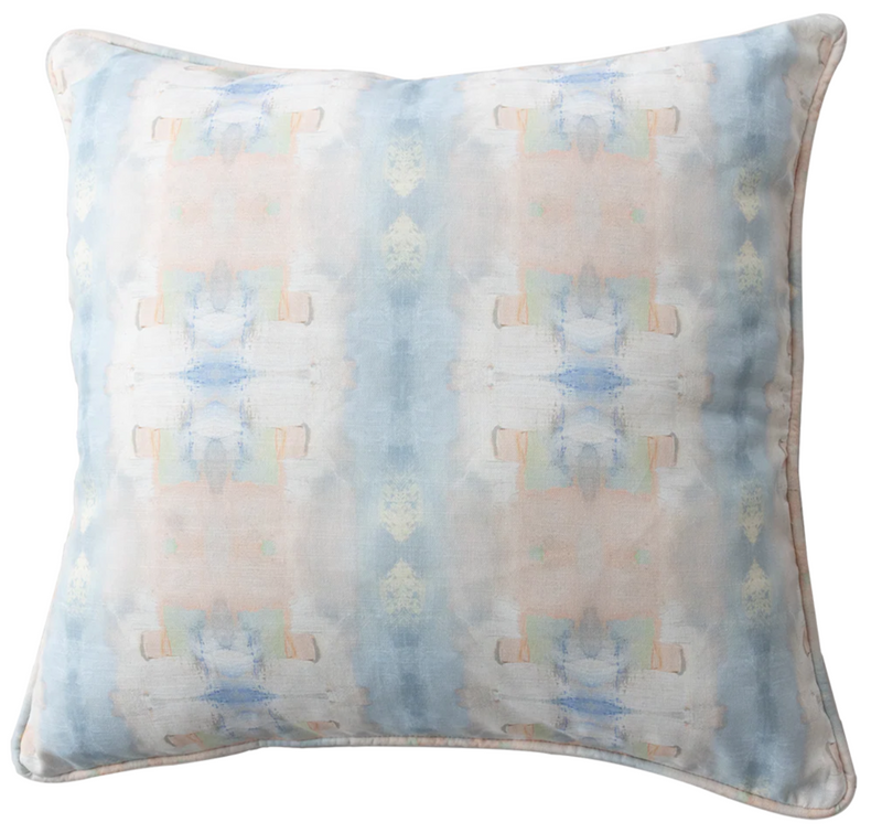 Blushed Blue Throw Pillow