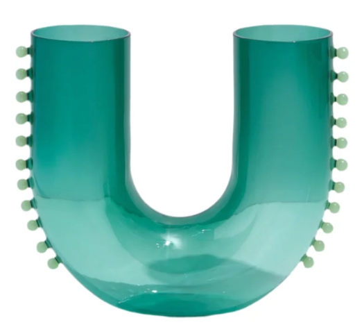 PEARL U VASE - TEAL + JADE