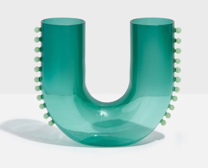 PEARL U VASE - TEAL + JADE