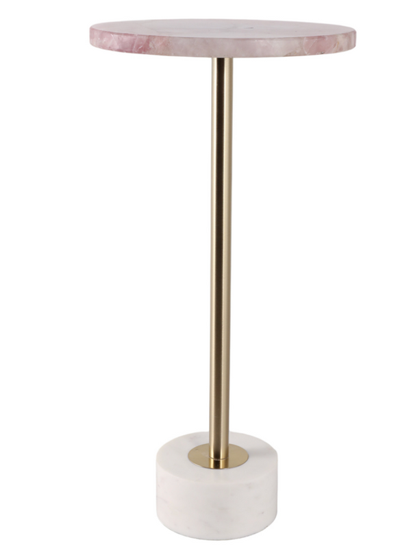 DUNCAN PINK QUARTZ ACCENT TABLE