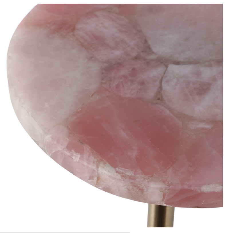 DUNCAN PINK QUARTZ ACCENT TABLE