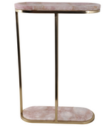 CELINE PINK QUARTZ ACCENT TABLE