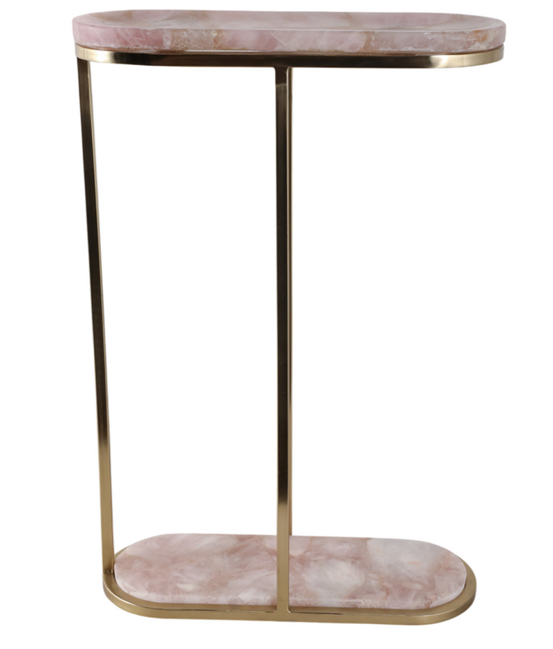 CELINE PINK QUARTZ ACCENT TABLE