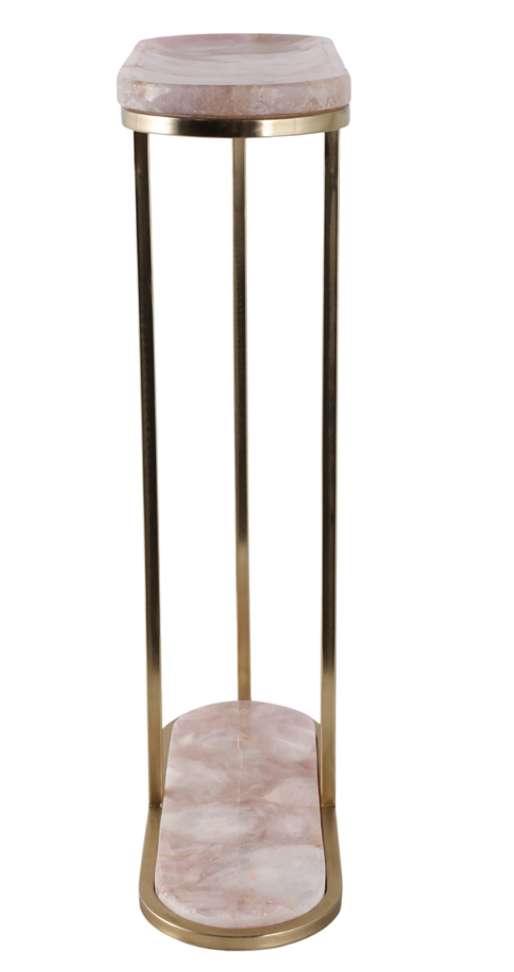 CELINE PINK QUARTZ ACCENT TABLE