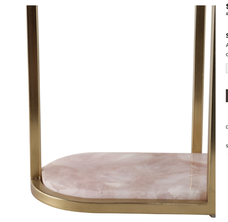 CELINE PINK QUARTZ ACCENT TABLE
