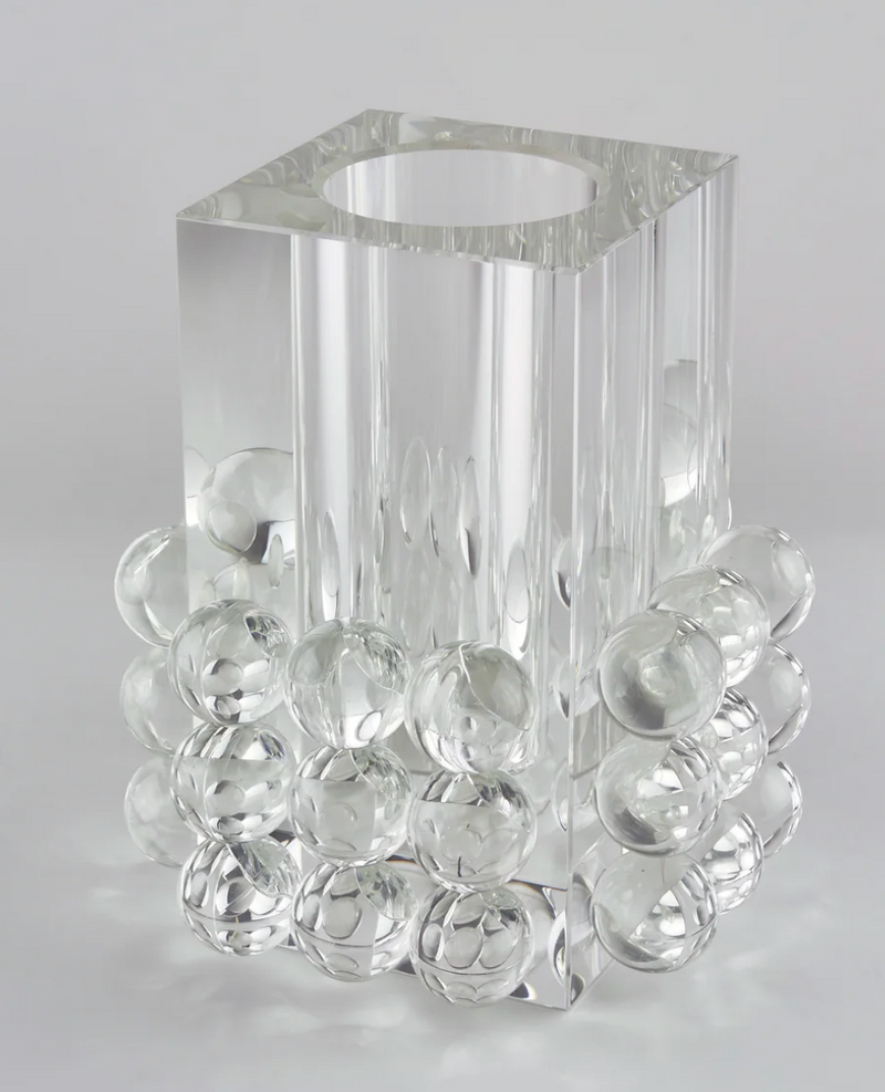 Crystal Glass Square Vase