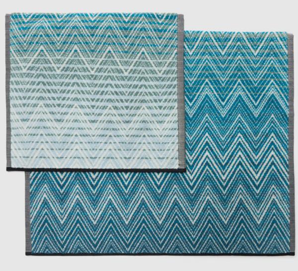 STONE BATH TOWEL Petrol Multicolor