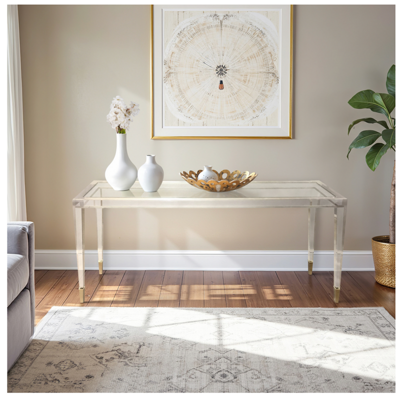 BASSEUX ACRYLIC CONSOLE TABLE