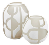 Art Decortif White Vase Set of 2