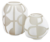Art Decortif White Vase Set of 2