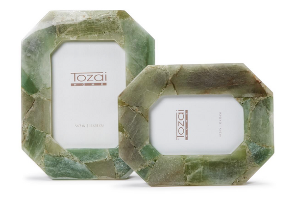 Green Quartz Photo Frame Set of Two