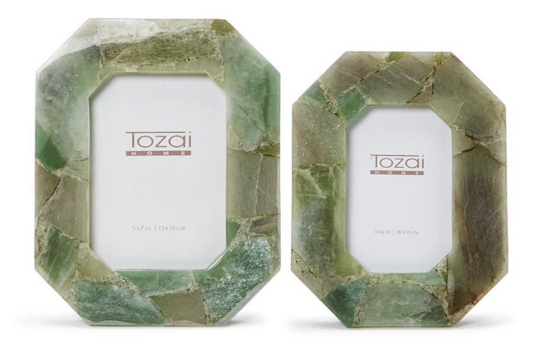 Green Quartz Photo Frame Set of Two
