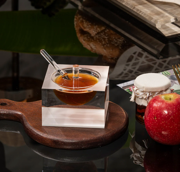 Acrylic Honey & Salt Dish White