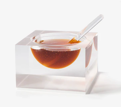 Acrylic Honey & Salt Dish White