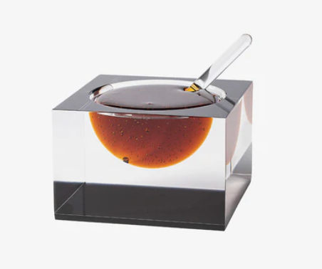 Acrylic Honey & Salt Dish Black
