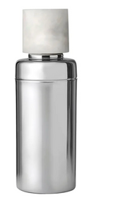 Azure Matte White Resin & Stainless Steel Cocktail Shaker