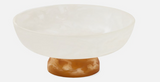 Benno White/Amber Swirled Fruit Bowl