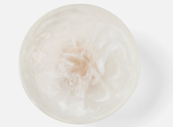 Benno White/Amber Swirled Fruit Bowl