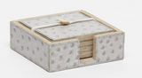 Witney Light Gray Ostrich Coasters