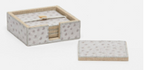 Witney Light Gray Ostrich Coasters