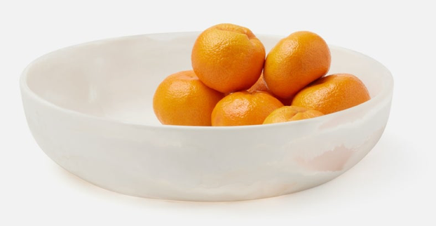 Hugo White Swirled Serving Bowl- LARGE