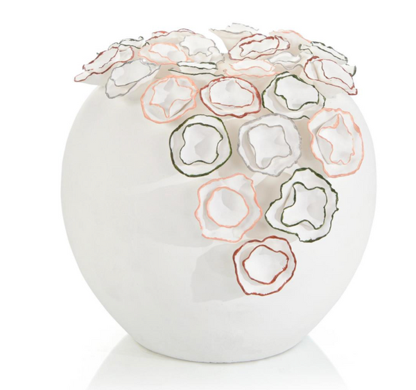 PEARL WHITE OVAL PORCELAIN SCULPTURE