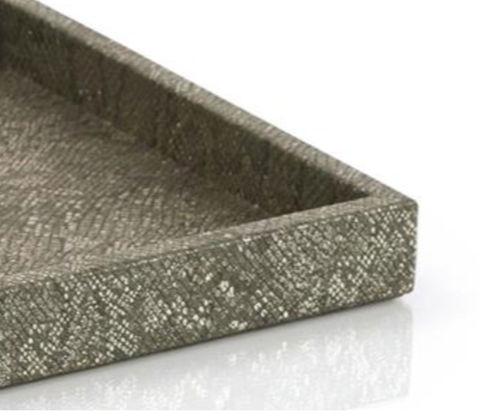 FEATHERED VEGAN SNAKESKIN TRAY