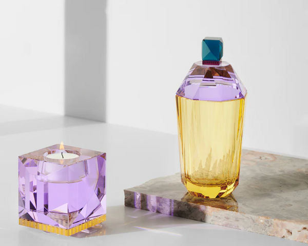 Ophelia Purple/Yellow Tealight Holder