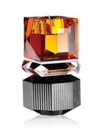 Dakota Amber/Clear/Black Tealight Holder