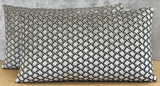 Black Grey Rectangle Pillow