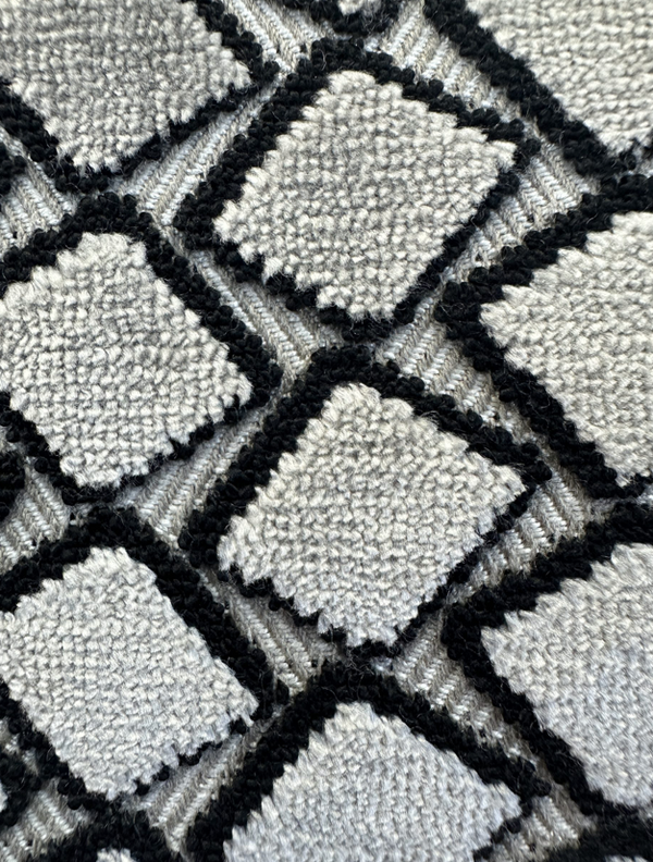 Black Grey Rectangle Pillow