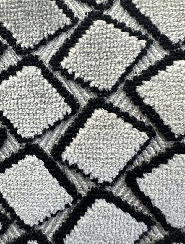 Black Grey Rectangle Pillow