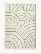 Lines Blanket Pink Apple