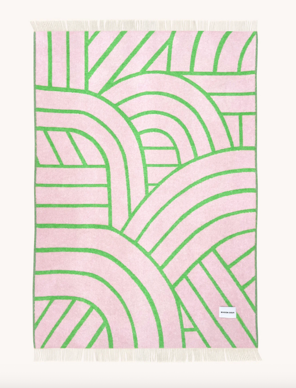 Lines Blanket Pink Apple