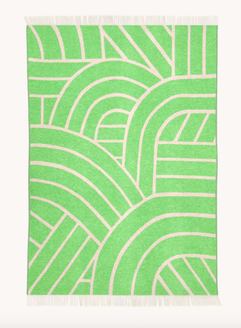 Lines Blanket Pink Apple