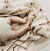 Leze Taupe Crib Sheet