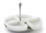 Azure Matte White Sectional Serveware Stand