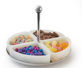 Azure Matte White Sectional Serveware Stand