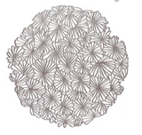 Pressed Daisy Table Mat - Gunmetal