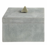 Suede Box W/stone Knob Blue