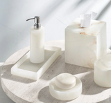 Alabaster Waste Basket