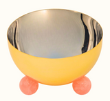 Temari Pink & Gold Footed Nut Bowl