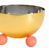 Temari Pink & Gold Footed Nut Bowl