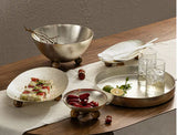 Serving Set Hammered Silver