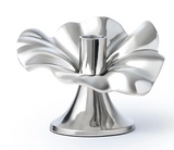 Blossom Platinum Tapered Candle Holder 6"
