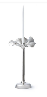 Blossom Platinum Tapered Candle Holder 18.5"