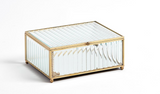 REEDED GLASS BOXES-CLEAR SMALL`