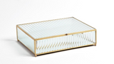 REEDED GLASS BOXES-CLEAR LARGE