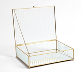 REEDED GLASS BOXES-CLEAR LARGE